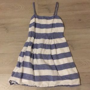 Loft Blue and White Striped Dress